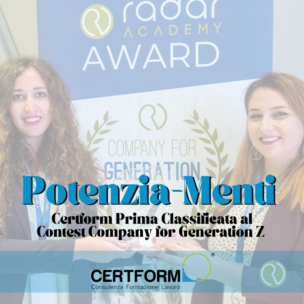 Certform vince con Potenzia-Menti al contest Company for Generation Z